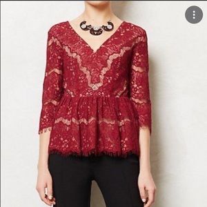 Anthropologie Maeve Lace Top